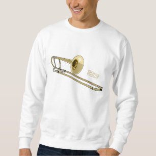 Trombone cartoon illustration sweatshirt