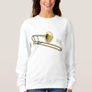 Trombone cartoon illustration sweatshirt