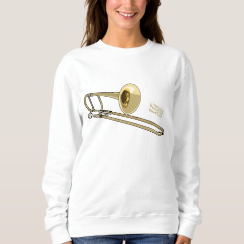 Trombone cartoon illustration sweatshirt