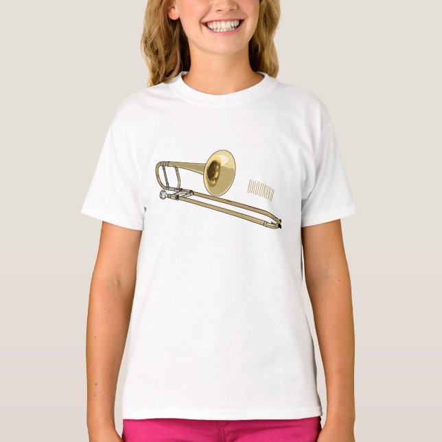 Trombone cartoon illustration T-Shirt (Front)
