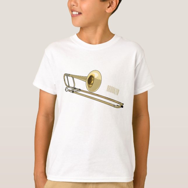 Trombone cartoon illustration T-Shirt (Front)