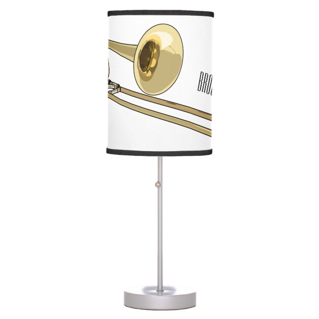 Trombone cartoon illustration table lamp (Front)