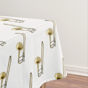 Trombone cartoon illustration tablecloth