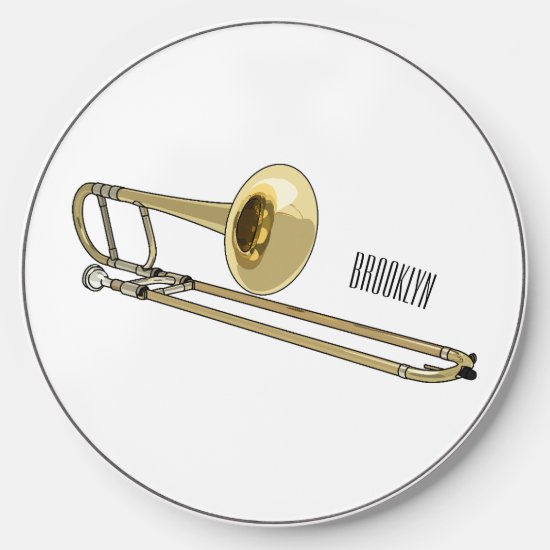 Trombone cartoon illustration wireless charger 