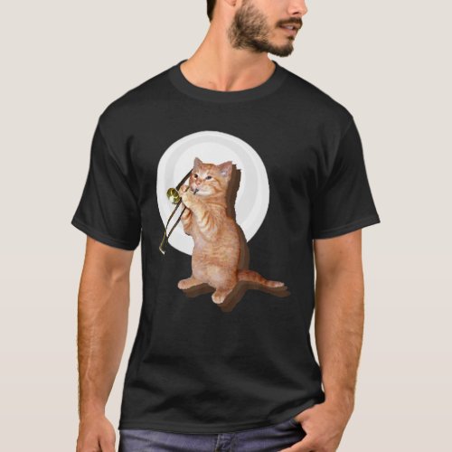 Trombone Cat Funny T_Shirt