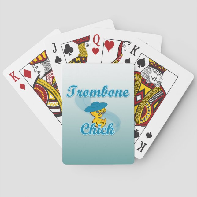 Trombone Chick #3 Poker Cards (Back)
