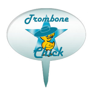 Trombone Chick #7 Cake Topper