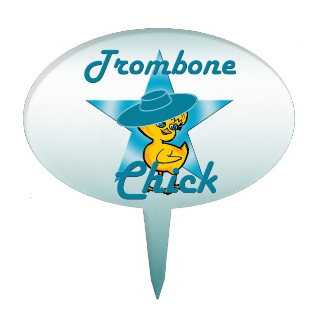 Trombone Chick #7 Cake Topper (Front)