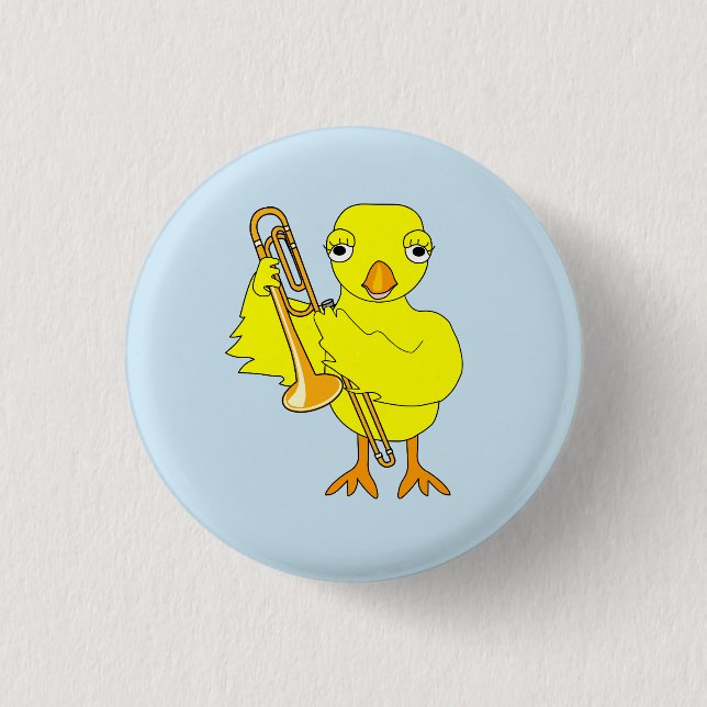 Trombone Chick Button (Front)