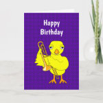 Trombone Chick Card