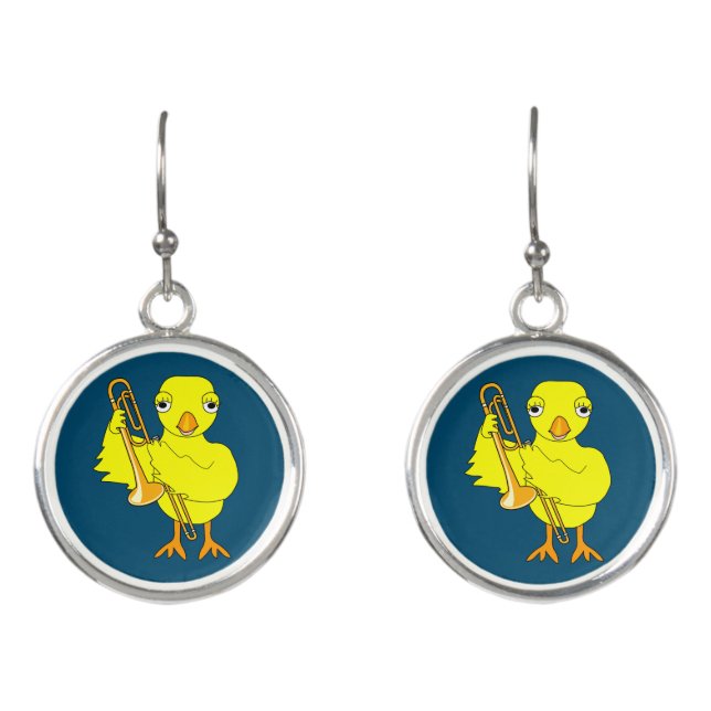 Trombone Chick Earrings (Front)