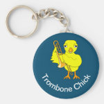 Trombone Chick Keychain