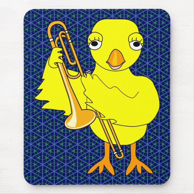 Trombone Chick Mouse Pad (Front)