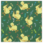 Trombone Chick Music Notes Fabric