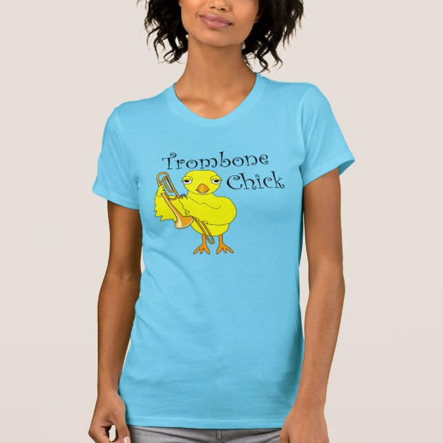 Trombone Chick Text T-Shirt (Front)