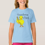 Trombone Chick Text T-Shirt