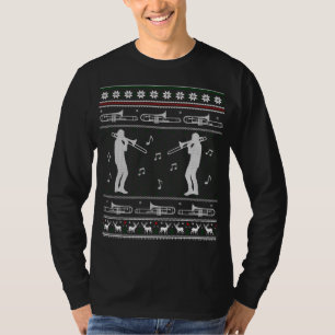 Trombone Christmas Funny Band Ugly Sweater