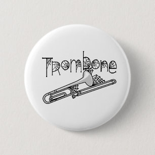 Trombone Cobwebs Button