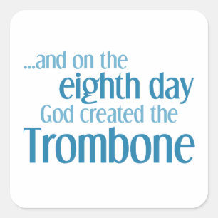 Trombone Creation Square Sticker