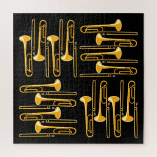 Trombone Crosshatch Jigsaw Puzzle