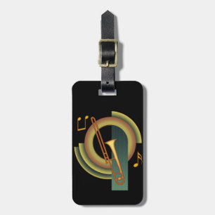 Trombone Deco1 Luggage Tag