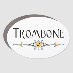 Trombone Decorative Line Car Magnet