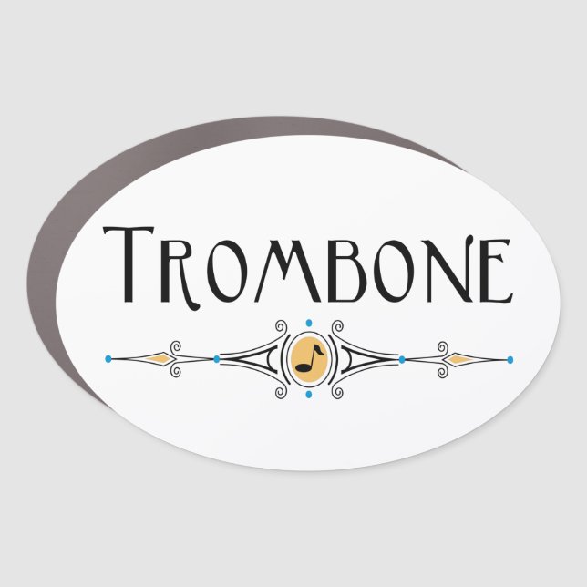 Trombone Decorative Line Car Magnet (Front)
