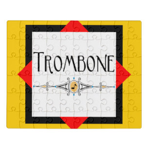 Trombone Decorative Line Jigsaw Puzzle