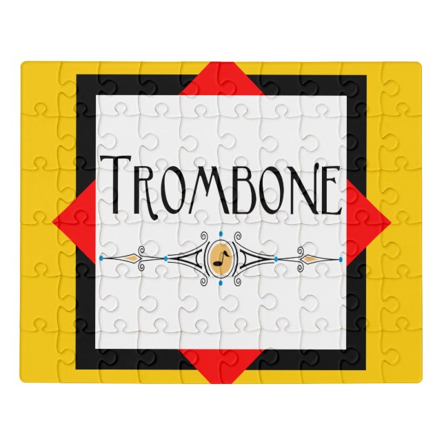 Trombone Decorative Line Jigsaw Puzzle (Puzzle Horizontal)