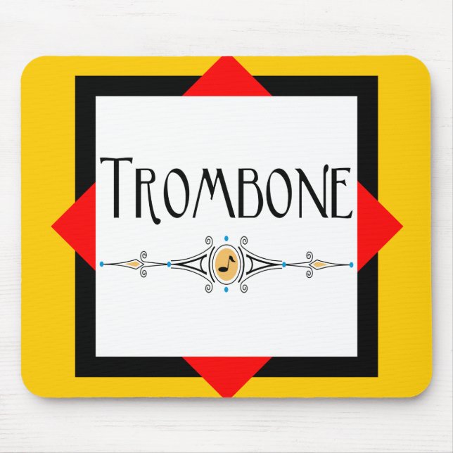 Trombone Decorative Line Mouse Pad (Front)
