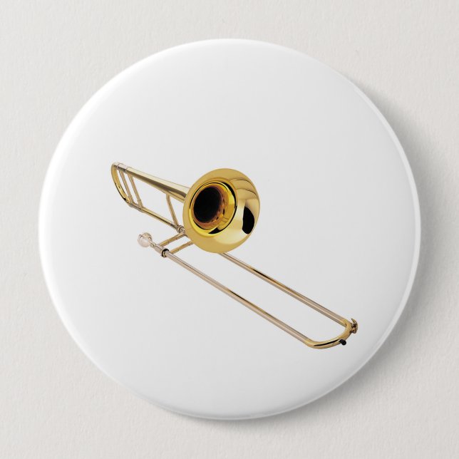 "Trombone" design gifts and products Button (Front)