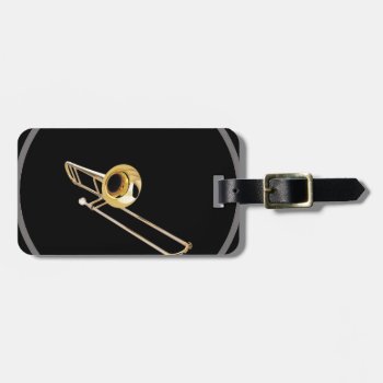 "trombone" Design Gifts And Products Luggage Tag by yackerscreations at Zazzle