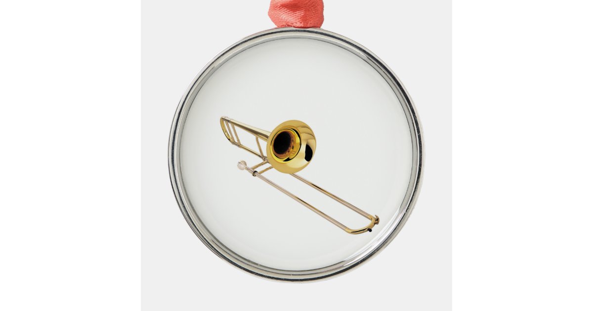 "Trombone" design gifts and products Metal Ornament