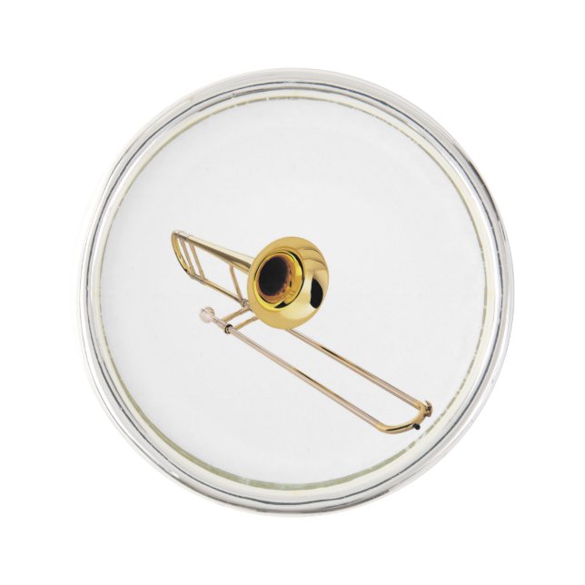 "Trombone" design gifts and products Pin (Front)