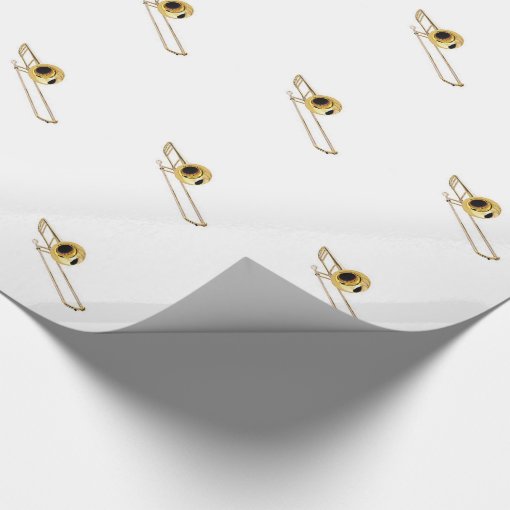 "Trombone" design gifts and products Wrapping Paper Zazzle