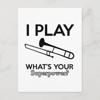 trombone designs postcard