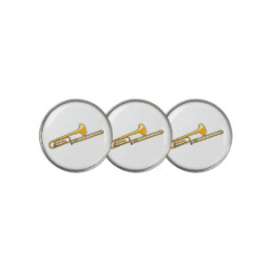 Trombone Drawing Golf Ball Marker