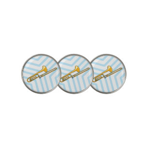 Trombone Drawing Golf Ball Marker