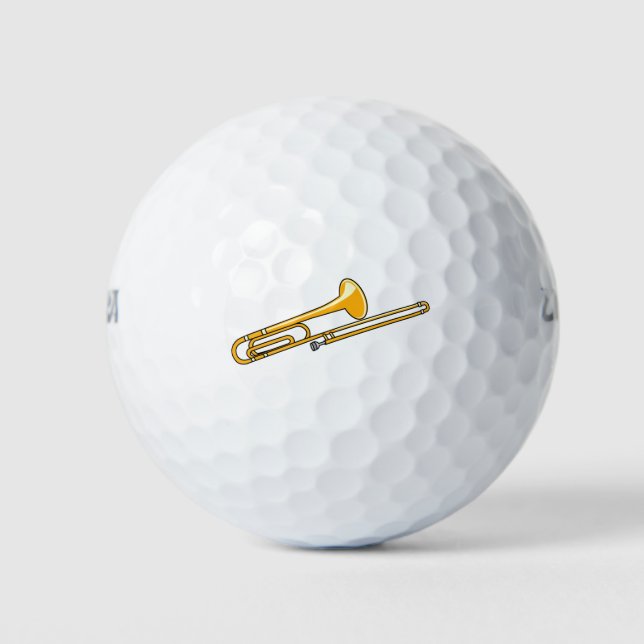 Trombone Drawing Golf Balls (Front)
