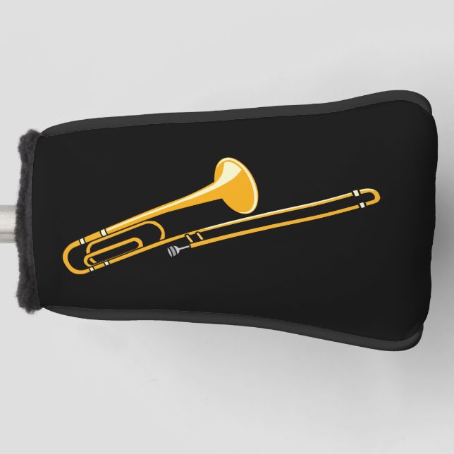 Trombone Drawing Golf Head Cover (Front)