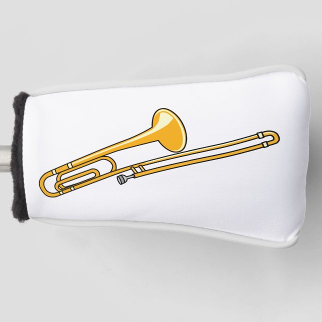 Trombone Drawing Golf Head Cover (Front)