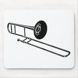 Trombone "Drawing" Mouse Pad