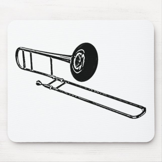 Trombone "Drawing" Mouse Pad (Front)