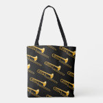 Trombone Drawing Tote Bag