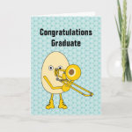 Trombone Egghead  Graduation Card