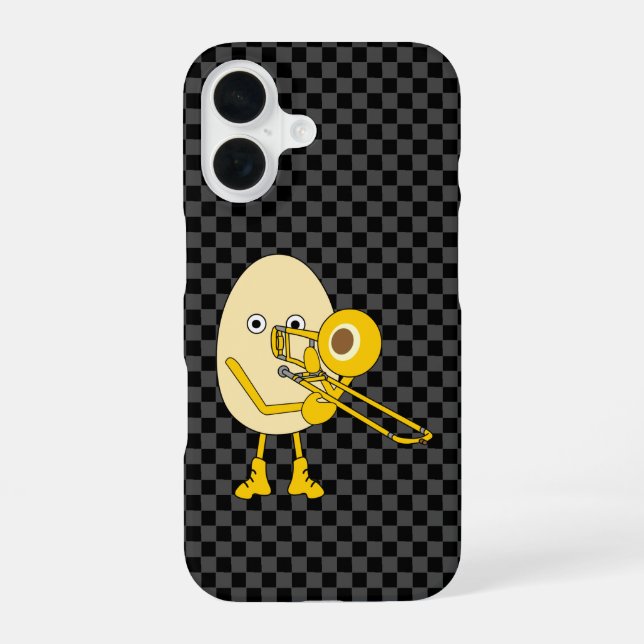 Trombone Egghead Iphone Case (Back)