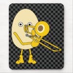 Trombone Egghead Mouse Pad