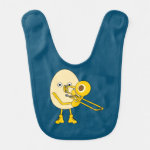 Trombone Egghead Player Baby Bib