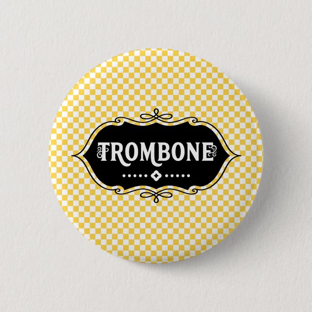 Trombone Emblem Button (Front)