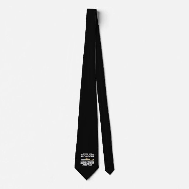 Trombone Gift - smart people Instrument Orchestra Neck Tie (Front)